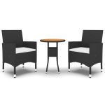 vidaXL Set mobilier de grădină, 3 piese, poliratan vidaXL Set mobilier de grădină, 3 piese, poliratan