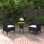 vidaXL Set mobilier de grădină, 3 piese, poliratan vidaXL Set mobilier de grădină, 3 piese, poliratan