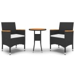 vidaXL Set mobilier de grădină, 3 piese, poliratan vidaXL Set mobilier de grădină, 3 piese, poliratan