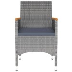 vidaXL Set mobilier de grădină, 3 piese, gri, poliratan vidaXL Set mobilier de grădină, 3 piese, gri, poliratan