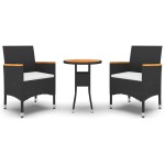 vidaXL Set mobilier de grădină, 3 piese, poliratan vidaXL Set mobilier de grădină, 3 piese, poliratan