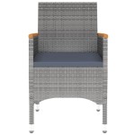 vidaXL Set mobilier de grădină, 3 piese, gri, poliratan vidaXL Set mobilier de grădină, 3 piese, gri, poliratan