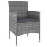 vidaXL Set mobilier de grădină, 5 piese, gri, poliratan vidaXL Set mobilier de grădină, 5 piese, gri, poliratan