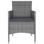 vidaXL Set mobilier de grădină, 5 piese, gri, poliratan vidaXL Set mobilier de grădină, 5 piese, gri, poliratan