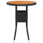 vidaXL Set mobilier de grădină, 5 piese, negru, poliratan