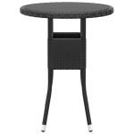 vidaXL Set mobilier de grădină, 5 piese, negru, poliratan vidaXL Set mobilier de grădină, 5 piese, negru, poliratan