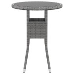 vidaXL Set mobilier de grădină, 5 piese, gri, poliratan