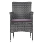 vidaXL Set mobilier de grădină, 3 piese, gri, poliratan vidaXL Set mobilier de grădină, 3 piese, gri, poliratan