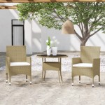 vidaXL Set mobilier de grădină, 3 piese, bej, poliratan vidaXL Set mobilier de grădină, 3 piese, bej, poliratan