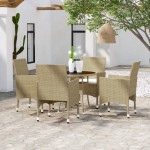 vidaXL Set mobilier de grădină, 5 piese, bej, poliratan vidaXL Set mobilier de grădină, 5 piese, bej, poliratan