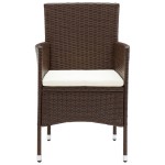vidaXL Set mobilier de grădină, 5 piese, maro, poliratan vidaXL Set mobilier de grădină, 5 piese, maro, poliratan
