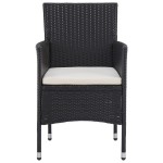 vidaXL Set mobilier de grădină, 5 piese, negru, poliratan vidaXL Set mobilier de grădină, 5 piese, negru, poliratan