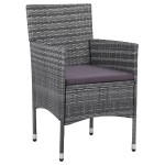 vidaXL Set mobilier de grădină, 5 piese, gri, poliratan vidaXL Set mobilier de grădină, 5 piese, gri, poliratan