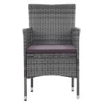 vidaXL Set mobilier de grădină, 5 piese, gri, poliratan vidaXL Set mobilier de grădină, 5 piese, gri, poliratan