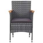 vidaXL Set mobilier de grădină, 5 piese, gri, poliratan vidaXL Set mobilier de grădină, 5 piese, gri, poliratan