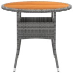 vidaXL Set mobilier grădină, 5 piese, gri, poliratan și sticlă vidaXL Set mobilier grădină, 5 piese, gri, poliratan și sticlă