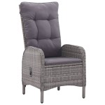 vidaXL Set mobilier grădină, 5 piese, gri, poliratan și sticlă vidaXL Set mobilier grădină, 5 piese, gri, poliratan și sticlă