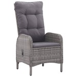 vidaXL Set mobilier grădină, 5 piese, gri, poliratan, lemn acacia vidaXL Set mobilier grădină, 5 piese, gri, poliratan, lemn acacia