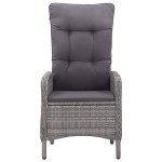 vidaXL Set mobilier grădină, 5 piese, gri, poliratan, lemn acacia vidaXL Set mobilier grădină, 5 piese, gri, poliratan, lemn acacia