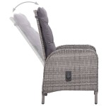 vidaXL Set mobilier grădină, 5 piese, gri, poliratan, lemn acacia vidaXL Set mobilier grădină, 5 piese, gri, poliratan, lemn acacia
