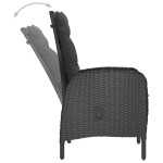 vidaXL Set mobilier grădină, 9 piese, negru, poliratan și lemn acacia vidaXL Set mobilier grădină, 9 piese, negru, poliratan și lemn acacia