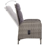 vidaXL Set bistro de grădină, 3 piese, gri, poliratan vidaXL Set bistro de grădină, 3 piese, gri, poliratan