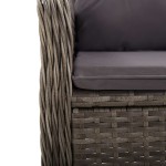 vidaXL Set bistro de grădină, 3 piese, gri, poliratan vidaXL Set bistro de grădină, 3 piese, gri, poliratan