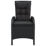 vidaXL Set bistro de grădină, 3 piese, negru, poliratan vidaXL Set bistro de grădină, 3 piese, negru, poliratan