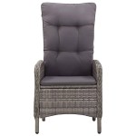 vidaXL Set mobilier de grădină, 11 piese, gri, poliratan vidaXL Set mobilier de grădină, 11 piese, gri, poliratan
