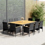 vidaXL Set mobilier de grădină, 11 piese, gri, poliratan vidaXL Set mobilier de grădină, 11 piese, gri, poliratan
