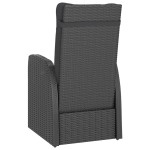 vidaXL Set mobilier de grădină cu perne, 9 piese, negru, poliratan