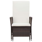 vidaXL Set mobilier relaxare grădină cu perne 3 piese maro poliratan