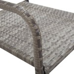 vidaXL Set mobilier de grădină, gri, 3 piese, antracit, poli ratan