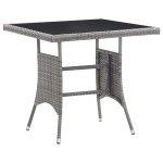 vidaXL Set mobilier de grădină, gri, 3 piese, antracit, poli ratan