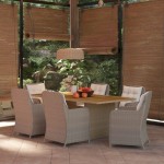 vidaXL Set mobilier de grădină, 7 piese, poliratan
