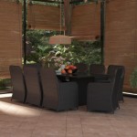 vidaXL Set mobilier de grădină, 9 piese, poliratan vidaXL Set mobilier de grădină, 9 piese, poliratan