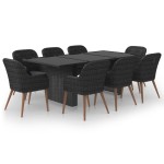 vidaXL Set mobilier de grădină, 9 piese, poliratan vidaXL Set mobilier de grădină, 9 piese, poliratan