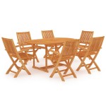 vidaXL Set mobilier grădină, 7 piese, lemn masiv de tec vidaXL Set mobilier grădină, 7 piese, lemn masiv de tec