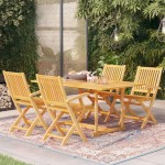 vidaXL Set mobilier de grădină, 5 piese, lemn masiv de tec vidaXL Set mobilier de grădină, 5 piese, lemn masiv de tec