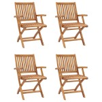vidaXL Set mobilier de grădină, 5 piese, lemn masiv de tec vidaXL Set mobilier de grădină, 5 piese, lemn masiv de tec