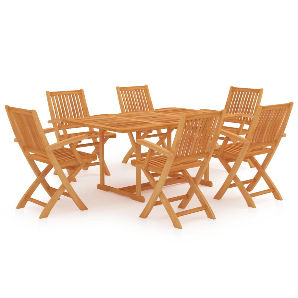 vidaXL Set mobilier grădină, 7 piese, lemn masiv de tec