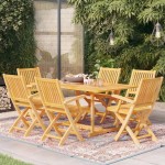 vidaXL Set mobilier grădină, 7 piese, lemn masiv de tec vidaXL Set mobilier grădină, 7 piese, lemn masiv de tec
