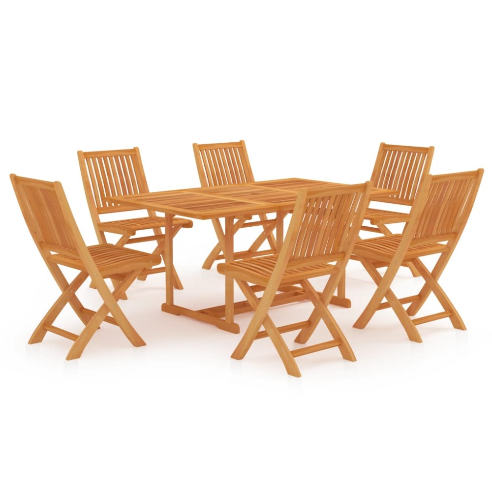 vidaXL Set mobilier grădină, 7 piese, lemn masiv de tec