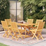 vidaXL Set mobilier grădină, 7 piese, lemn masiv de tec vidaXL Set mobilier grădină, 7 piese, lemn masiv de tec