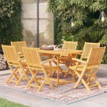 vidaXL Set mobilier grădină, 7 piese, lemn masiv de tec vidaXL Set mobilier grădină, 7 piese, lemn masiv de tec