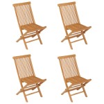 vidaXL Set mobilier grădină, 5 piese, lemn masiv de tec vidaXL Set mobilier grădină, 5 piese, lemn masiv de tec