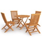 vidaXL Set mobilier de grădină, 5 piese, lemn masiv de tec vidaXL Set mobilier de grădină, 5 piese, lemn masiv de tec