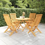 vidaXL Set mobilier de grădină, 5 piese, lemn masiv de tec vidaXL Set mobilier de grădină, 5 piese, lemn masiv de tec