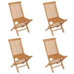 vidaXL Set mobilier de grădină, 5 piese, lemn masiv de tec vidaXL Set mobilier de grădină, 5 piese, lemn masiv de tec