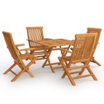 vidaXL Set mobilier de grădină, 5 piese, lemn masiv de tec vidaXL Set mobilier de grădină, 5 piese, lemn masiv de tec